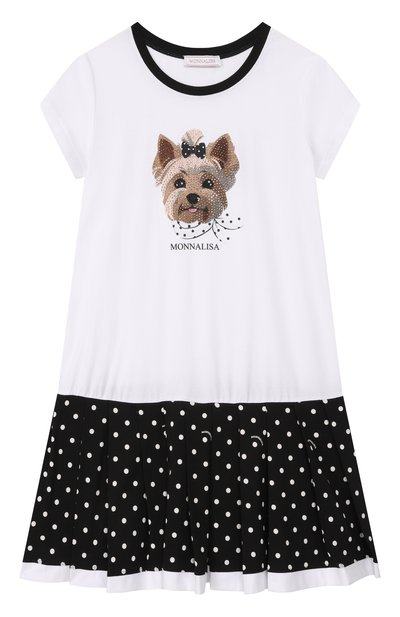 Хлопковое платье MONNALISA, арт. 19G919