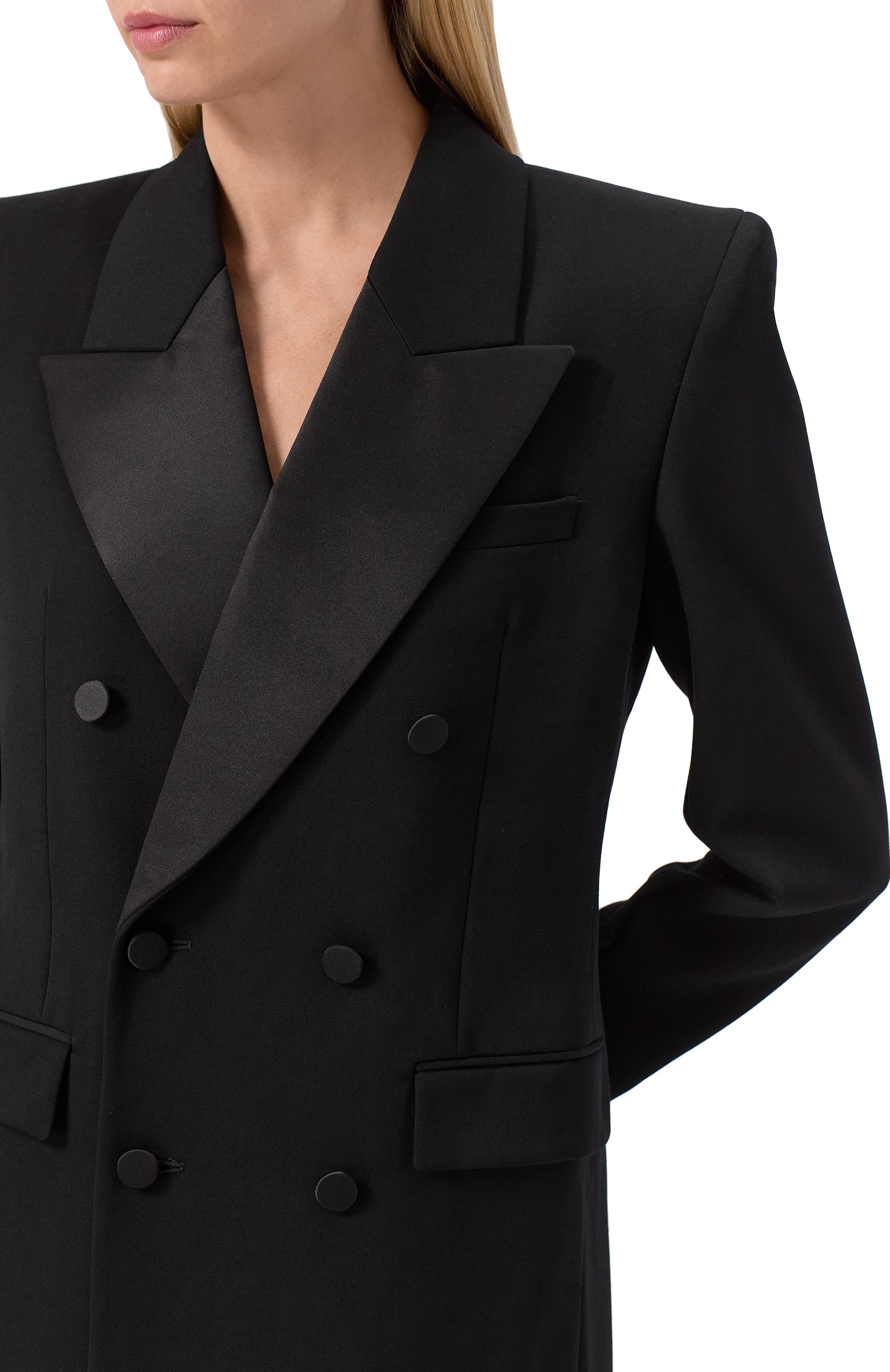 Шерстяное платье SAINT LAURENT, арт. 833187/Y7E63, фото 5