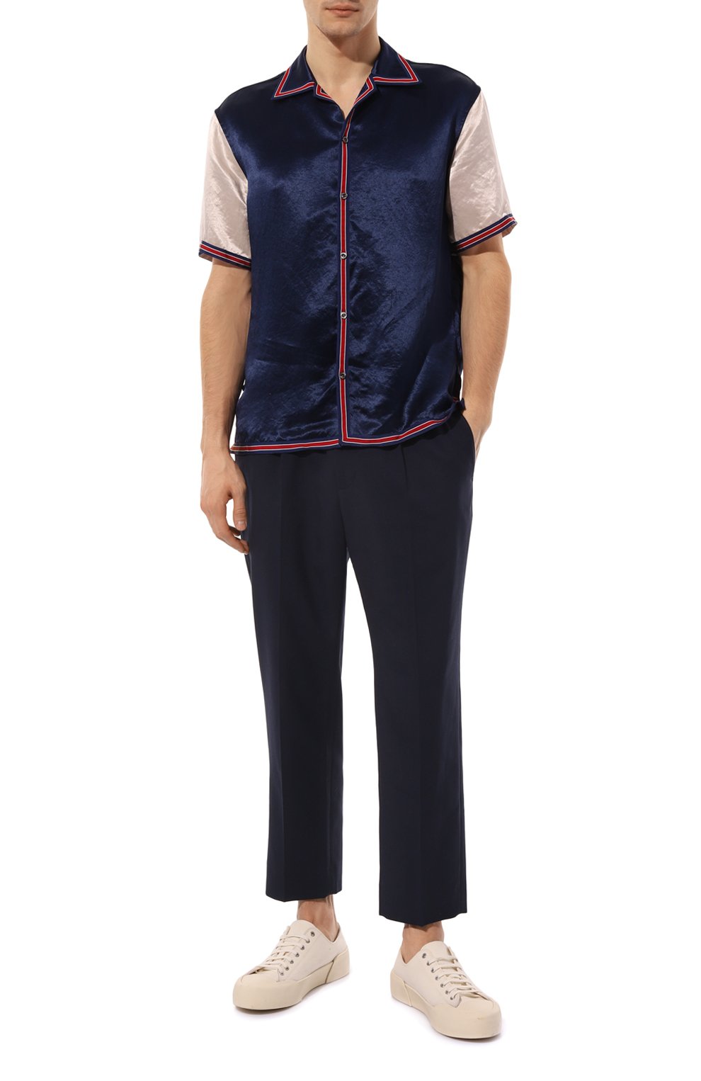 Рубашка из вискозы и льна GUCCI, арт. 568300 ZABX9, фото 2