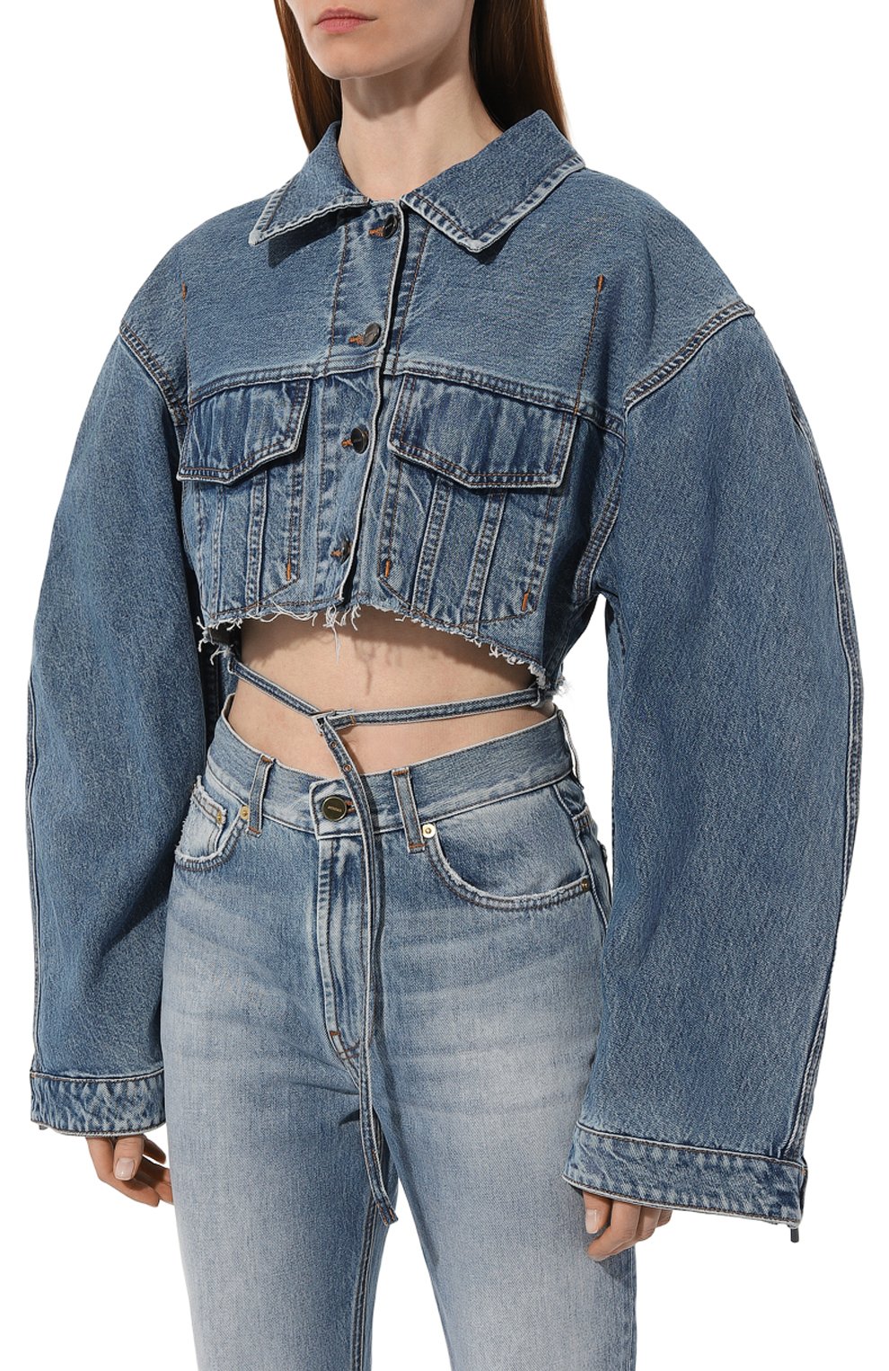 Джинсовая куртка JACQUEMUS голубого цвета по цене 99500 руб., арт. 23H/233DE021-1015, фото 3 Джинсовая куртка JACQUEMUS, арт. 23H/233DE021-1015, фото 3