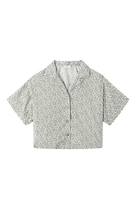 Детский комплект из рубашки и шорт IL GUFO зеленого цвета, арт. P25DP489C4139/10A-14A | Фото 2 (Драгоценные камни: Проставлено; Рукава: Короткие; Материал сплава: Проставлено)
