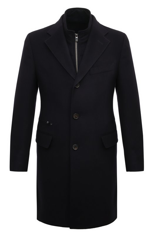 Шерстяное пальто Corneliani 941508-9412321 Синий 941508-9412321