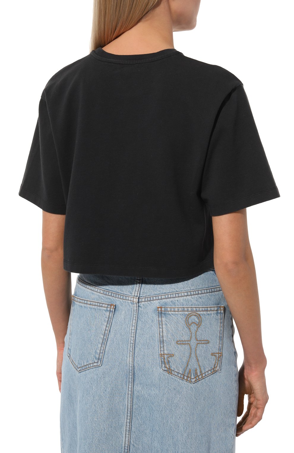 Хлопковая футболка 7 FOR ALL MANKIND, арт. JSLL5690BK, фото 4