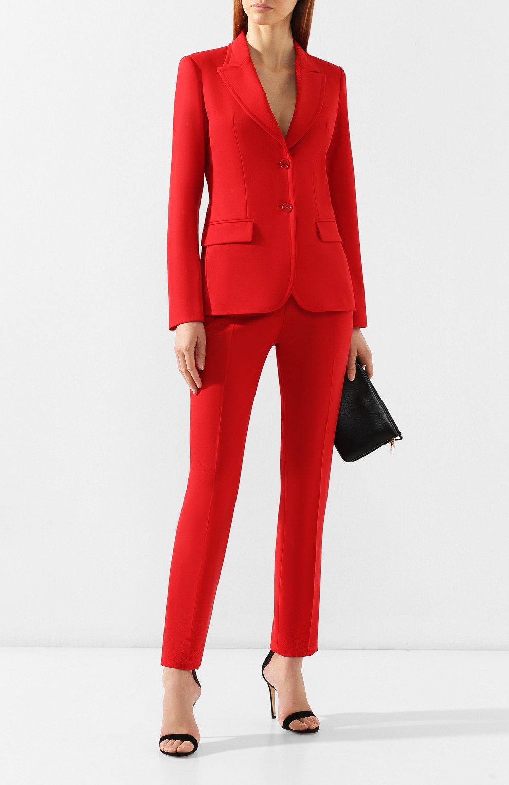 Шерстяные брюки ELIE SAAB красного цвета по цене 85150 руб., арт. 10463, фото 2 Шерстяные брюки ELIE SAAB, арт. 10463, фото 2