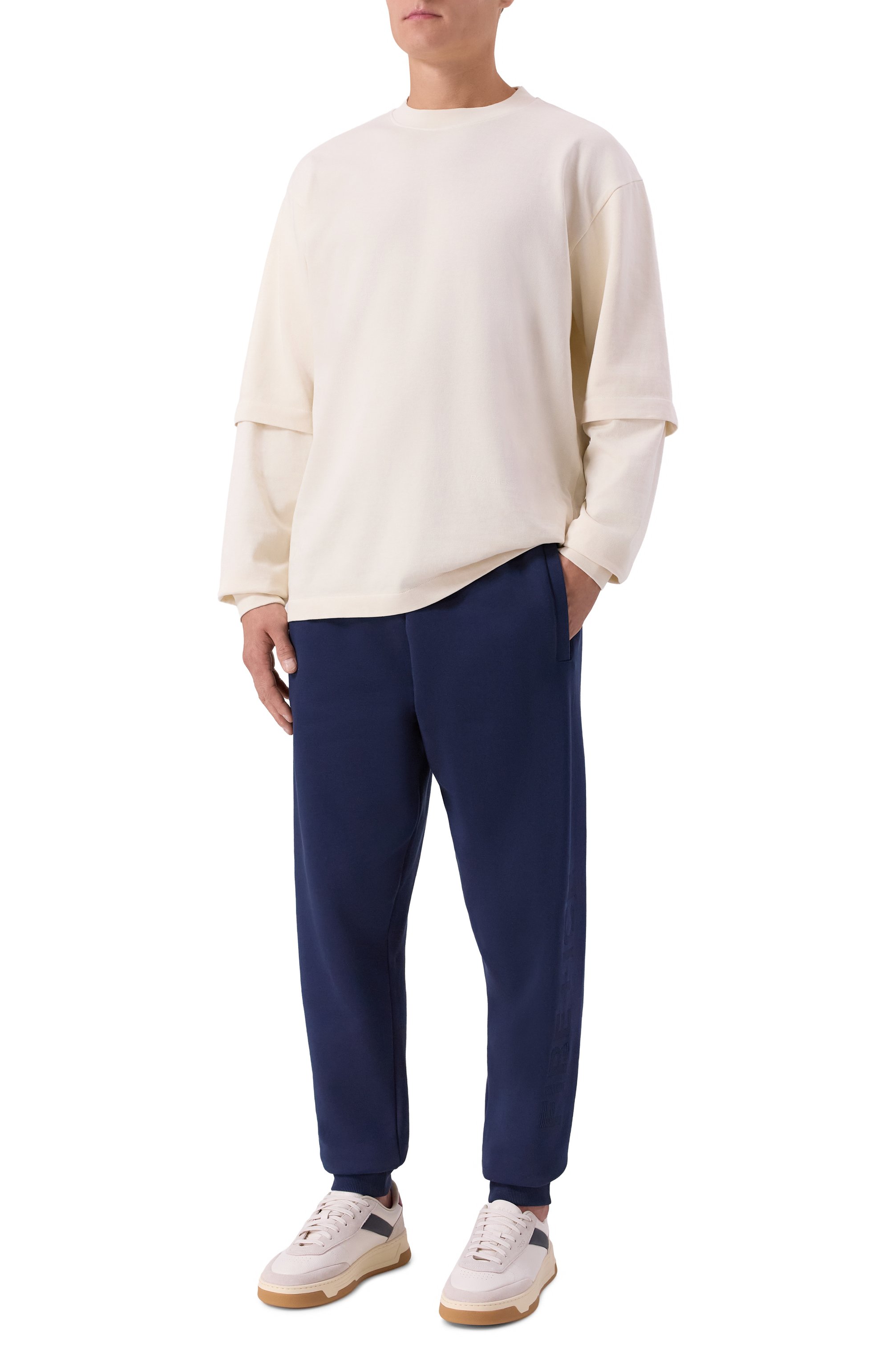 Хлопковые джоггеры BOGNER FIRE+ICE темно-синего цвета по цене 24200 руб., арт. 14407240, фото 2 Хлопковые джоггеры BOGNER FIRE+ICE, арт. 14407240, фото 2