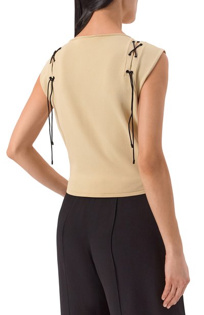 Топ из вискозы IRO бежевого цвета по цене 39800 руб., арт. WP12FELICINE, фото 4 Топ из вискозы IRO, арт. WP12FELICINE, фото 4