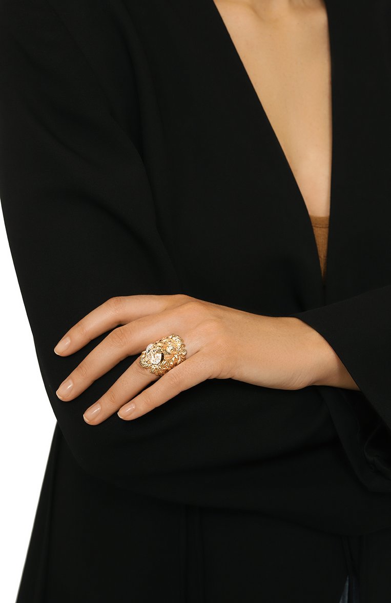 Женское кольцо GUCCI золотого цвета, арт. 402763 J1D50 | Фото 2 (Материал: Металл; Нос: Не проставлено; Региональные ограничения белый список (Axapta Mercury): Не проставлено)