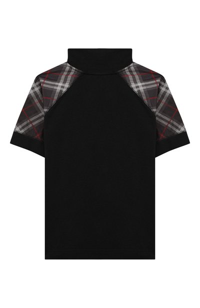 Хлопковая футболка с воротником-стойкой BURBERRY, арт. 8011056, фото 2