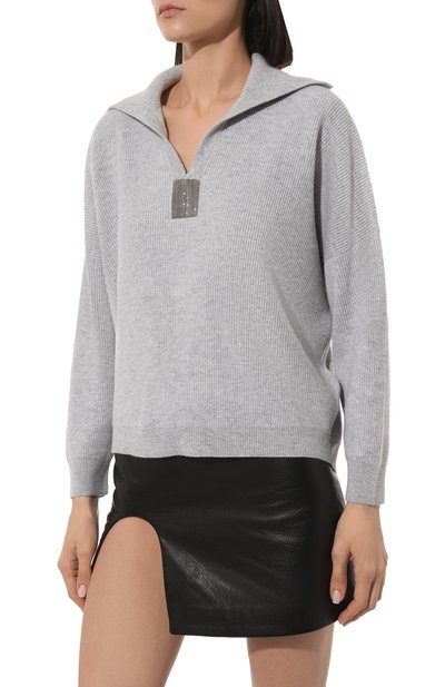 Кашемировый свитер BRUNELLO CUCINELLI светло-серого цвета по цене 348500 руб., арт. M12175305, фото 3 Кашемировый свитер BRUNELLO CUCINELLI, арт. M12175305, фото 3