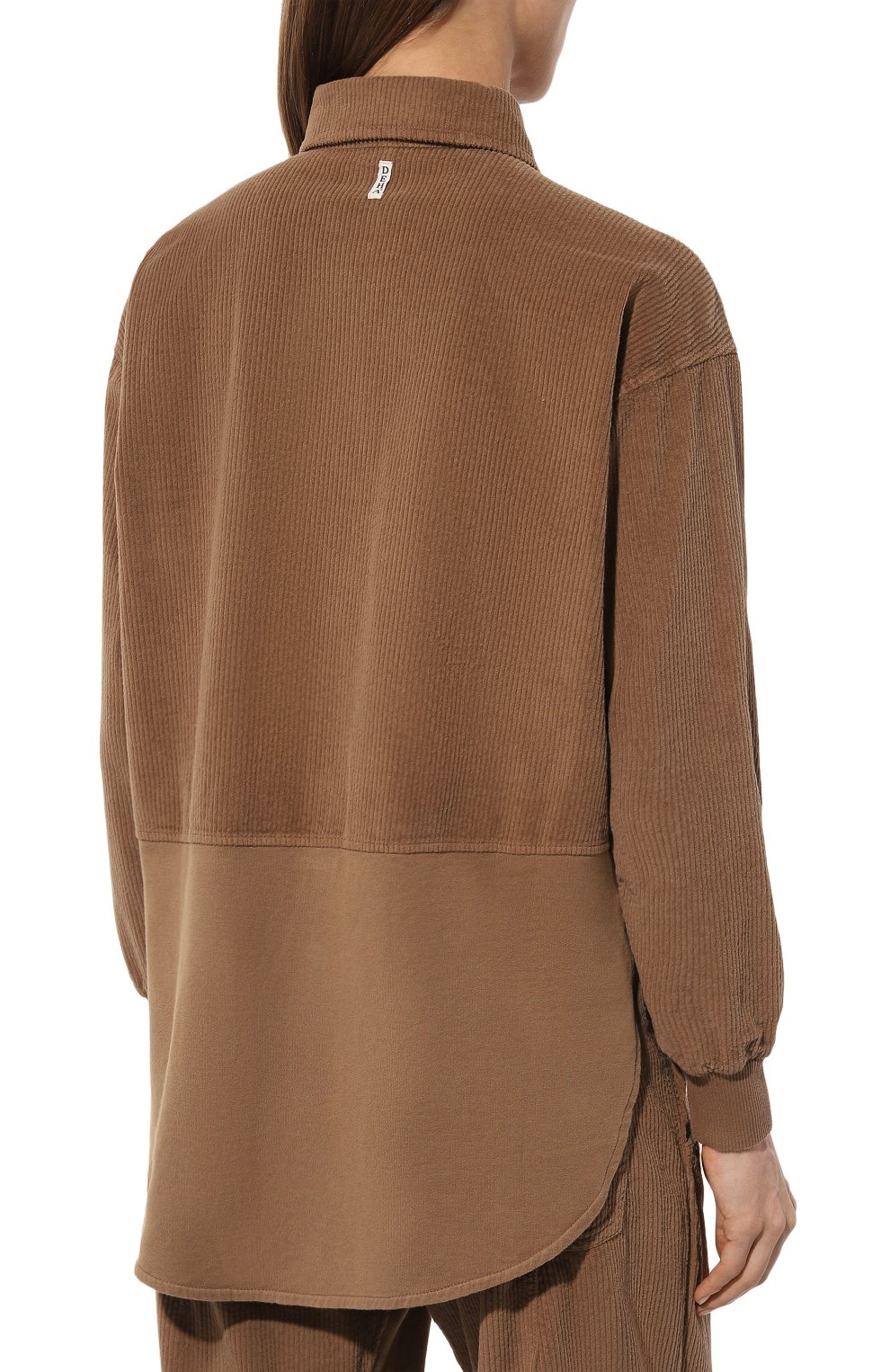 Вельветовая рубашка DEHA светло-коричневого цвета по цене 16500 руб., арт. D93501, фото 4 Вельветовая рубашка DEHA, арт. D93501, фото 4