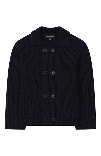 Кардиган из хлопка и шерсти EMPORIO ARMANI, арт. EB000653/AF17338