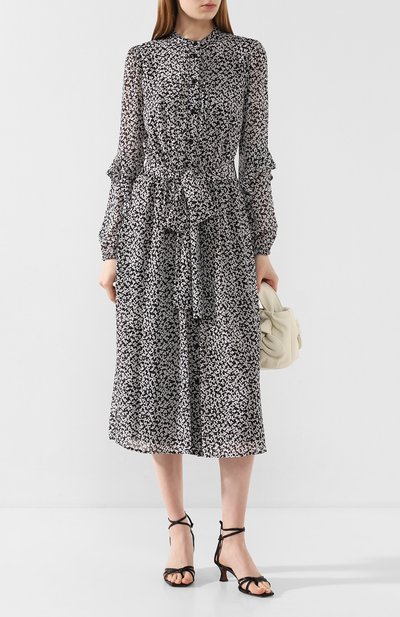 Платье-миди MICHAEL MICHAEL KORS черно-белого цвета по цене 32750 руб., арт. MH98ZCYDGJ, фото 2 Платье-миди MICHAEL MICHAEL KORS, арт. MH98ZCYDGJ, фото 2
