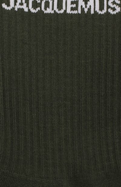 Хлопковые носки JACQUEMUS зеленого цвета по цене 3200 руб., арт. 203AC12/515550, фото 2 Хлопковые носки JACQUEMUS, арт. 203AC12/515550, фото 2