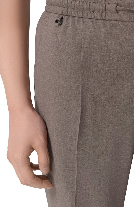 Шерстяные брюки Stefano Ricci M1T6100202/WEA04U Коричневый  M1T6100202/WEA04U Фото 5