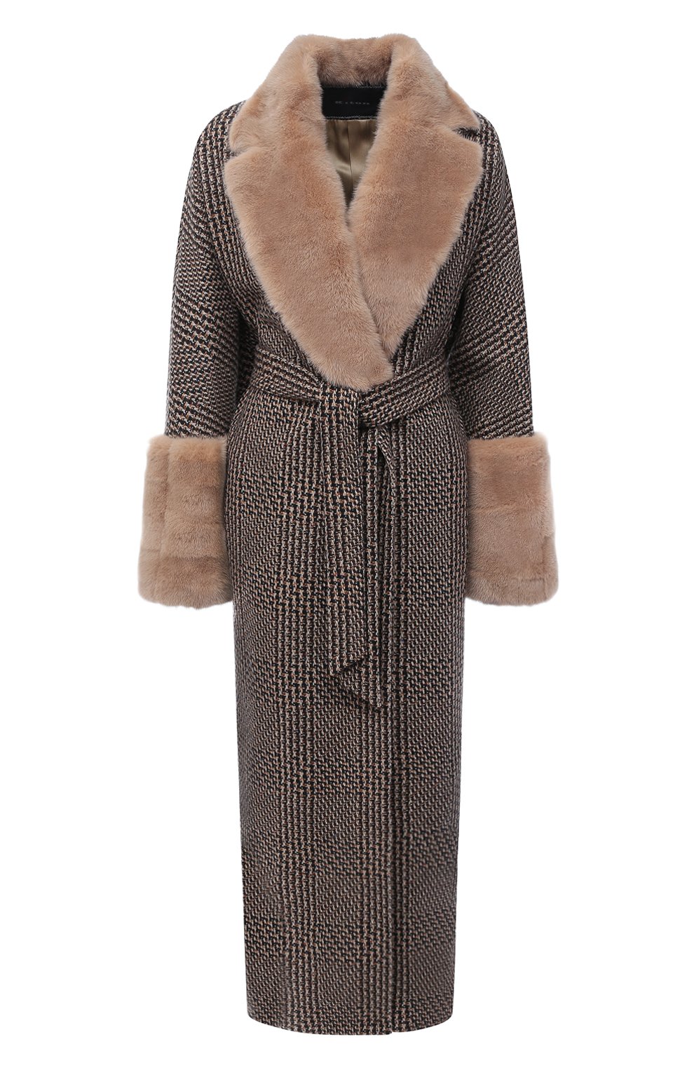 Пальто с отделкой из меха норки KITON, арт. D50604K05T33, фото 1
