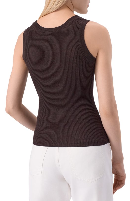 Шерстяная майка Petar Petrov F24K27 Коричневый  F24K27 Фото 4