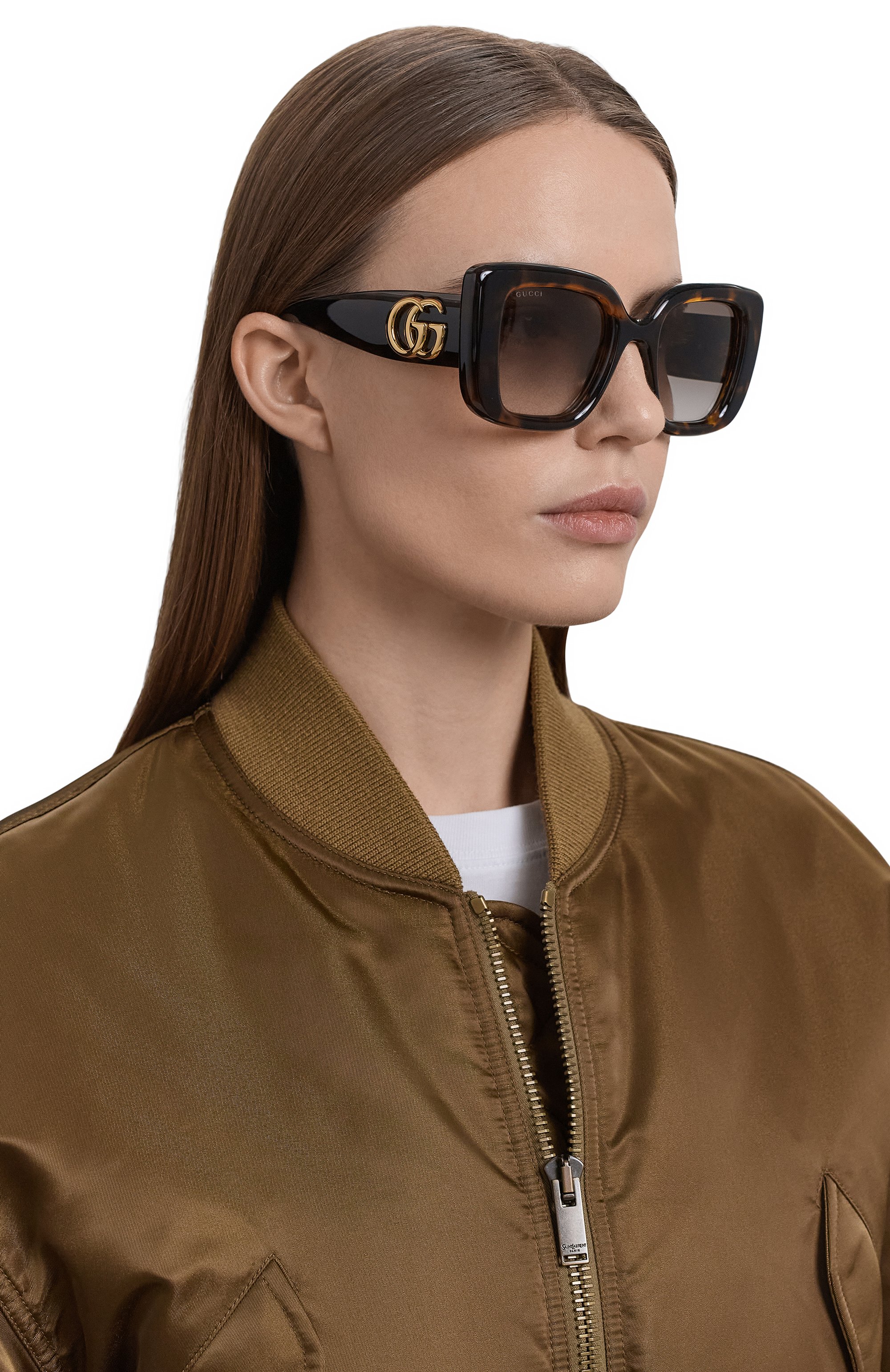 Солнцезащитные очки GUCCI коричневого цвета по цене 38500 руб., арт. GG1975S 003, фото 2 Солнцезащитные очки GUCCI, арт. GG1975S 003, фото 2