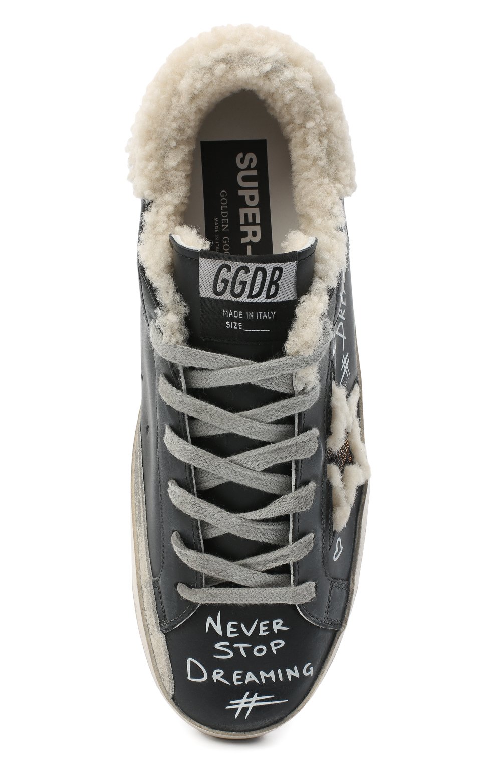 Кожаные кеды superstar GOLDEN GOOSE DELUXE BRAND, арт. GWF00101.F000824, фото 5