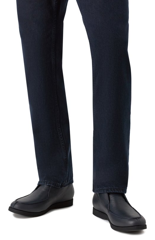 Кожаные ботинки Kiton USSA105N0012602 Синий  USSA105N0012602 Фото 3