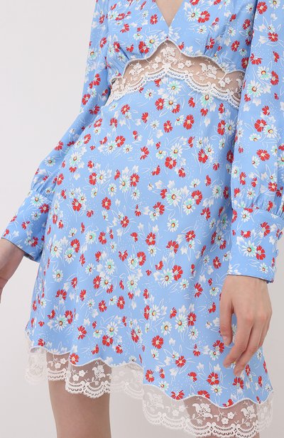 Платье из вискозы MIU MIU голубого цвета по цене 170000 руб., арт. MF3598-1WBE-F0076, фото 5 Платье из вискозы MIU MIU, арт. MF3598-1WBE-F0076, фото 5