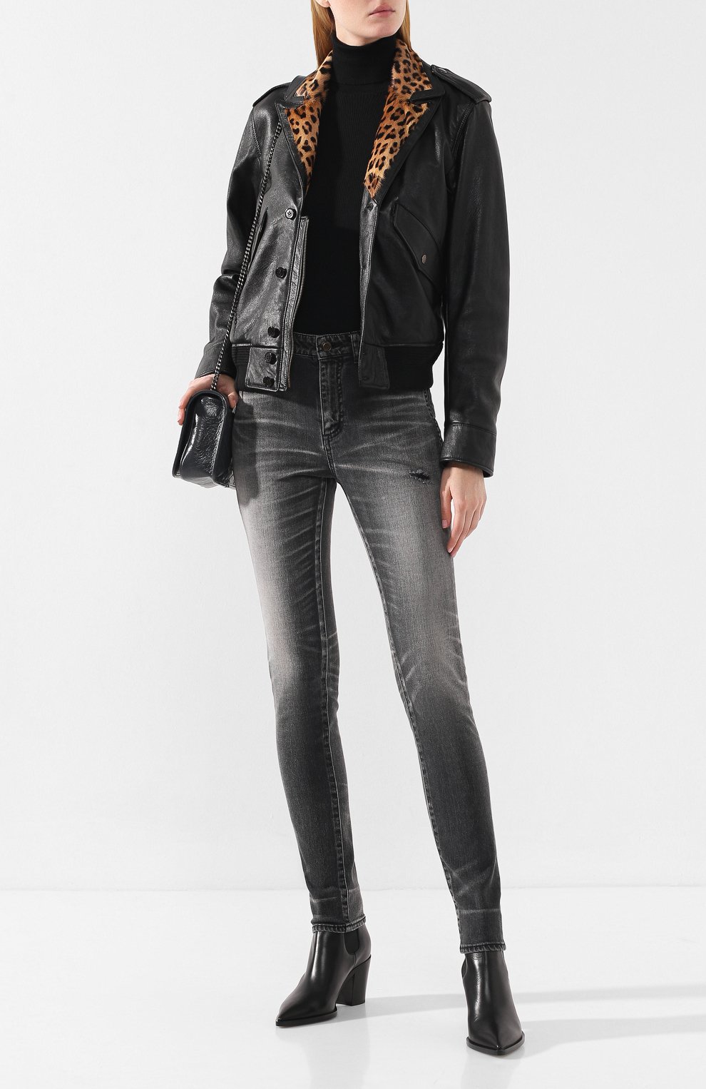 Кожаная куртка SAINT LAURENT, арт. 573406/YC2YB, фото 2