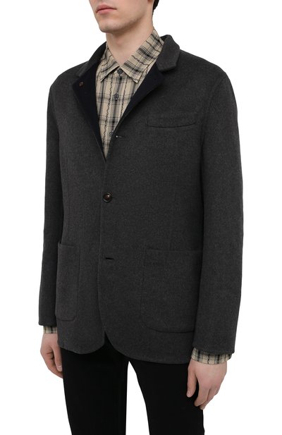 Пальто из шерсти викуньи BRUNELLO CUCINELLI темно-серого цвета по цене 2415000 руб., арт. MB4659923/VVIC, фото 3 Пальто из шерсти викуньи BRUNELLO CUCINELLI, арт. MB4659923/VVIC, фото 3