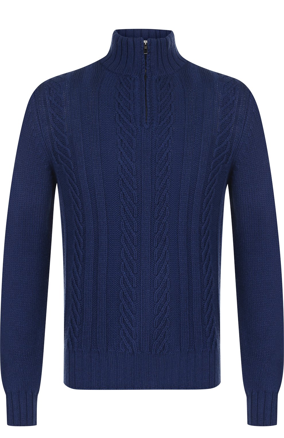 Кашемировый свитер фактурной вязки с воротником на молнии LORO PIANA, арт. FAG4442, фото 1