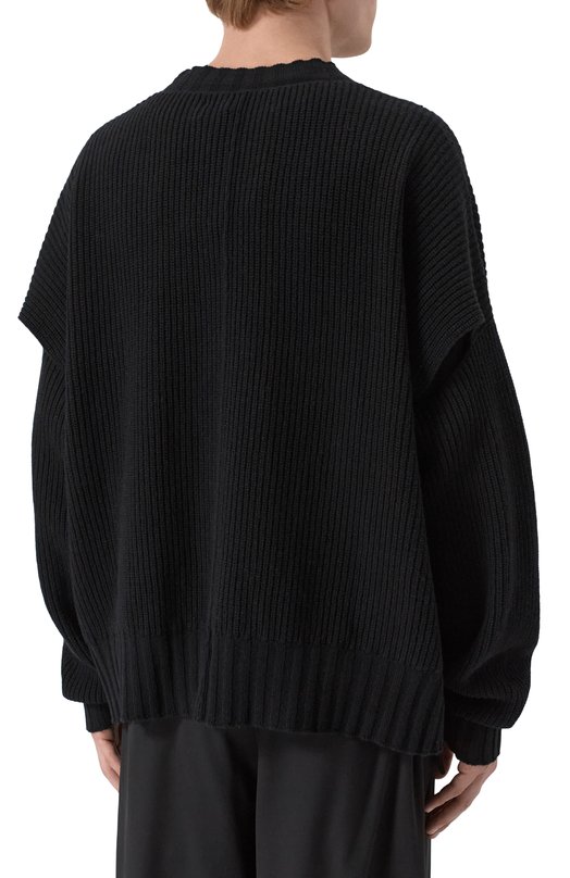 Кардиган из кашемира и шерсти Isabel Benenato UK41S26 Чёрный  UK41S26 Фото 4