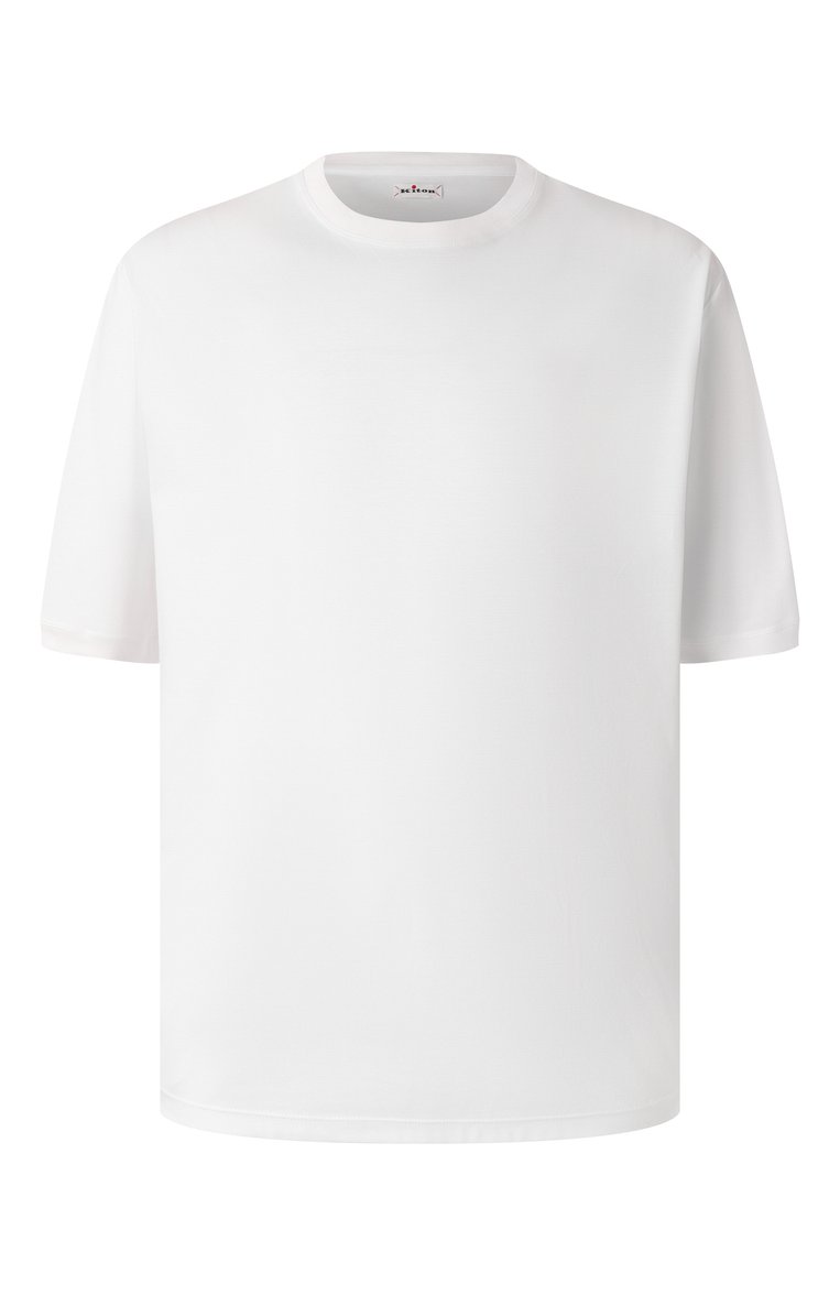 Мужская хлопковая фут�болка KITON белого цвета, арт. UMC029K06R4912 | Фото 1 (Рукава: Короткие; Материал внешний: Хлопок; Длина (для топов): Стандартные; Принт: Без принта; Стили: Кэжуэл; Мужское Кросс-КТ: Футболка-одежда; Кросс-КТ: Джерси; Автоматизация ТО: Проставлено; Автоматизация состава: Проставлено; Детали: Без декора)