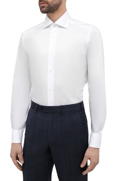 Хлопковая сорочка ZEGNA, арт. 901222/9MS0BA, фото 3