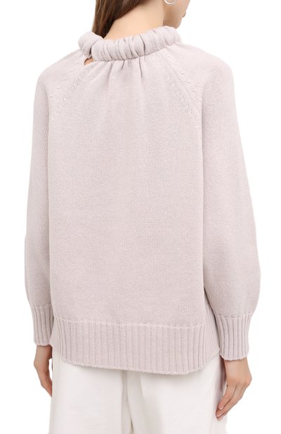 Шерстяной пуловер JIL SANDER светло-розового цвета по цене 106500 руб., арт. JSPR754061-WRY21058, фото 4 Шерстяной пуловер JIL SANDER, арт. JSPR754061-WRY21058, фото 4