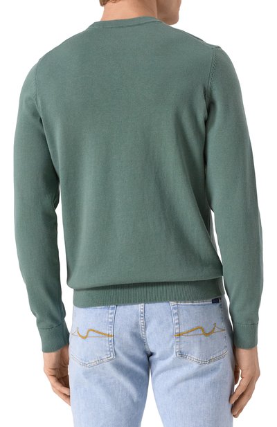 Хлопковый джемпер HUGO зеленого цвета по цене 13600 руб., арт. 50475083, фото 4 Хлопковый джемпер HUGO, арт. 50475083, фото 4