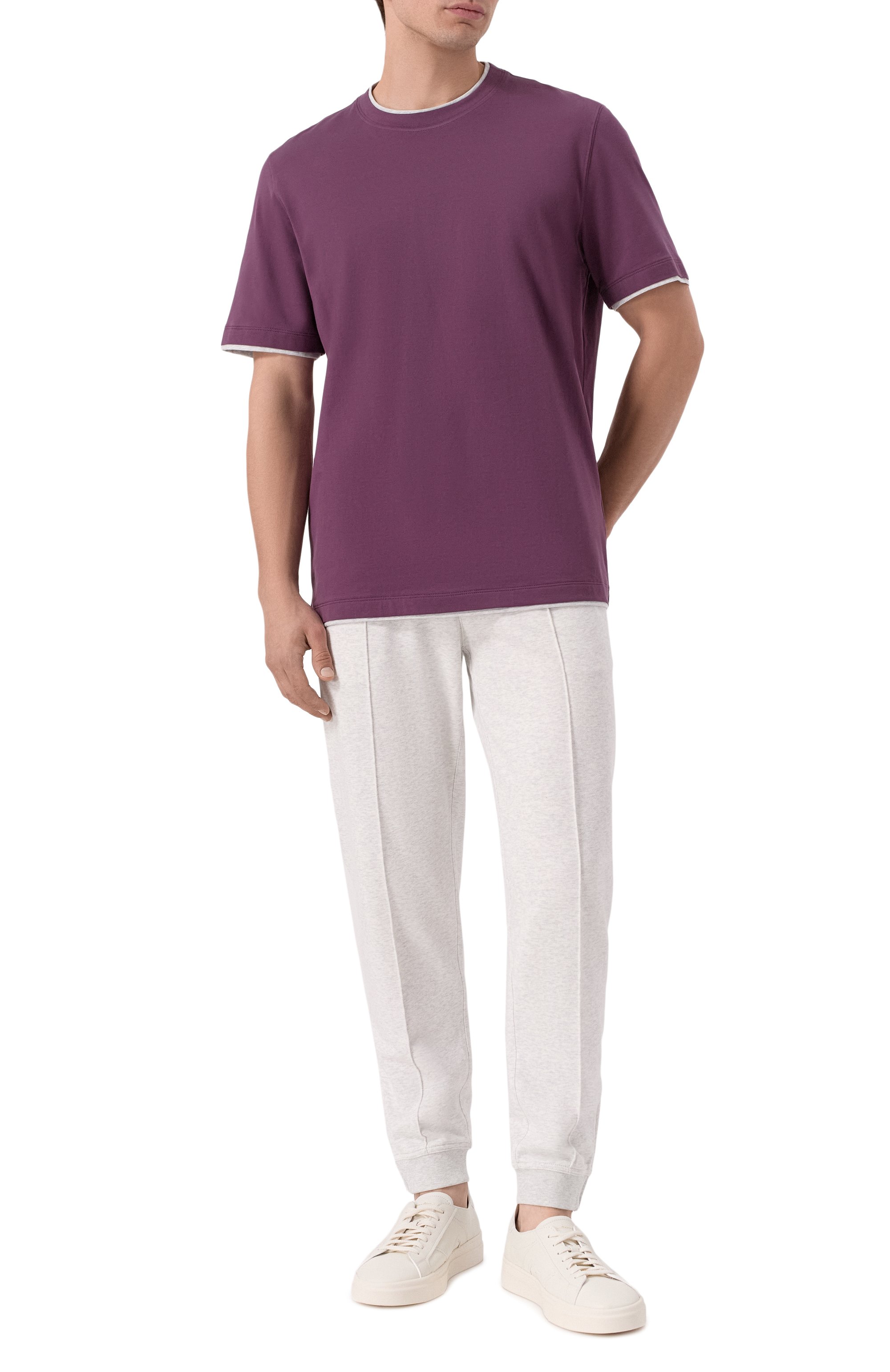 Хлопковая футболка BRUNELLO CUCINELLI, арт. M0B137427, фото 2