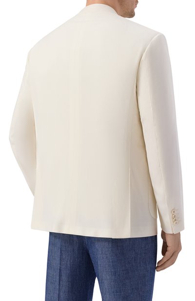 Шерстяной пиджак KITON кремового цвета по цене 842000 руб., арт. UG81K0614G, фото 4 Шерстяной пиджак KITON, арт. UG81K0614G, фото 4