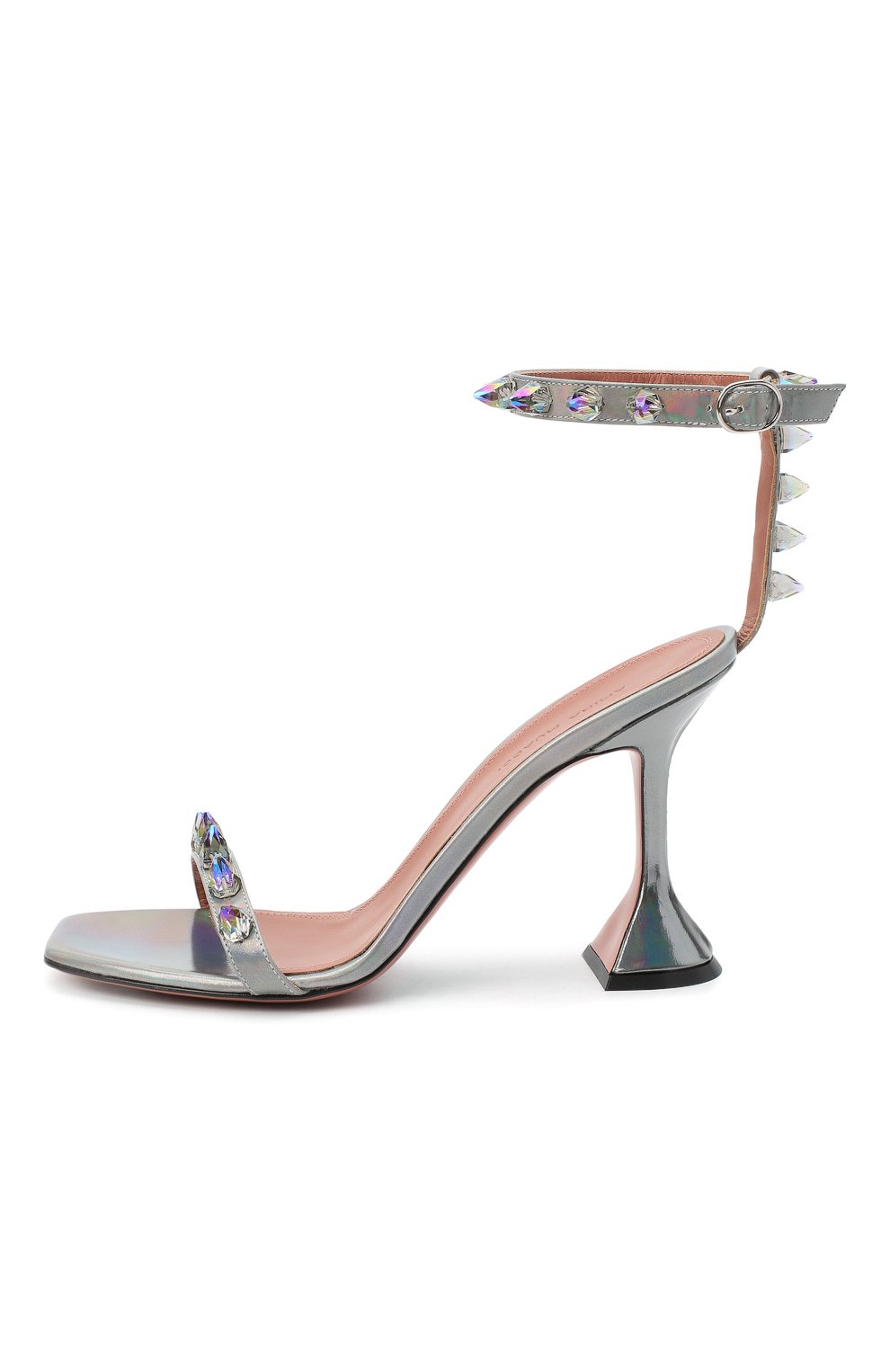 Кожаные босоножки julia AMINA MUADDI, арт. JULIASANDAL/H0L0GRAM/SILVER, фото 3