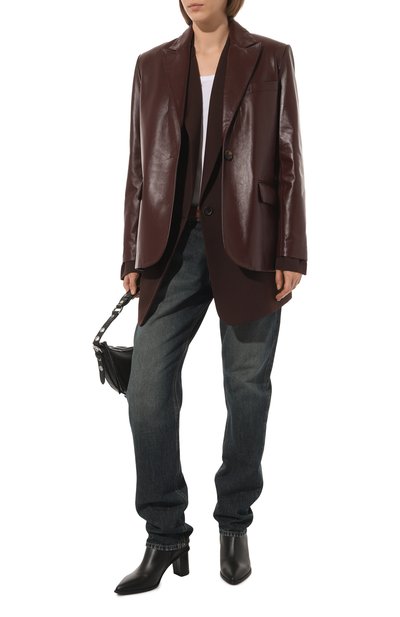 Кожаный жакет CHAUD STUDIO бордового цвета по цене 105000 руб., арт. YVESJACKET22, фото 2 Кожаный жакет CHAUD STUDIO, арт. YVESJACKET22, фото 2