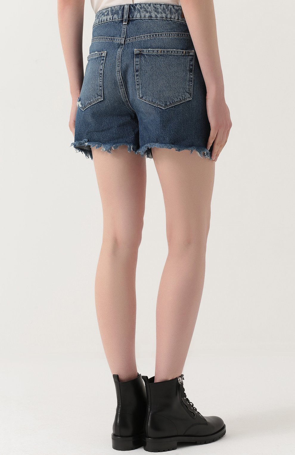 Джинсовые мини-шорты с потертостями PAIGE, арт. 3857B62-4787, фото 4