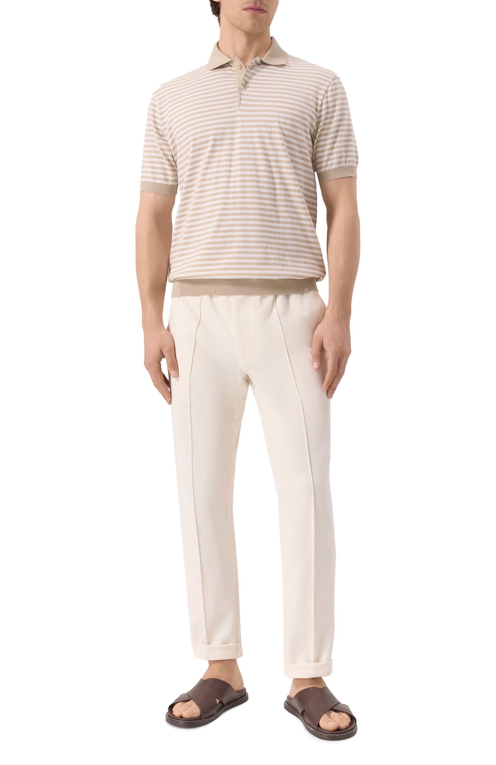 Кожаные шлепанцы PAUL&SHARK, арт. 25418010, фото 2