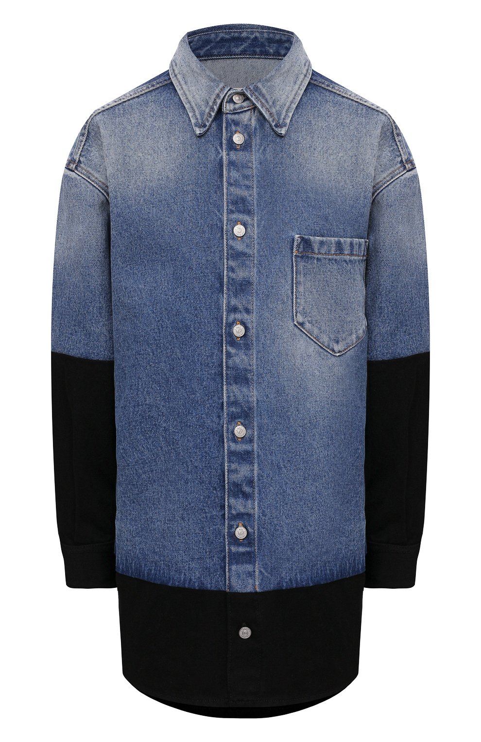 Джинсовая рубашка MM6 темно-синего цвета по цене 47050 руб., арт. S52DL0145/S30589, фото 1 Джинсовая рубашка MM6, арт. S52DL0145/S30589, фото 1
