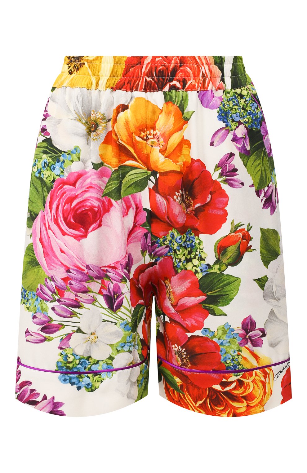 Шелковые шорты DOLCE & GABBANA разноцветного цвета по цене 109500 руб., арт. FTAM7T/FSAZM, фото 1 Шелковые шорты DOLCE & GABBANA, арт. FTAM7T/FSAZM, фото 1