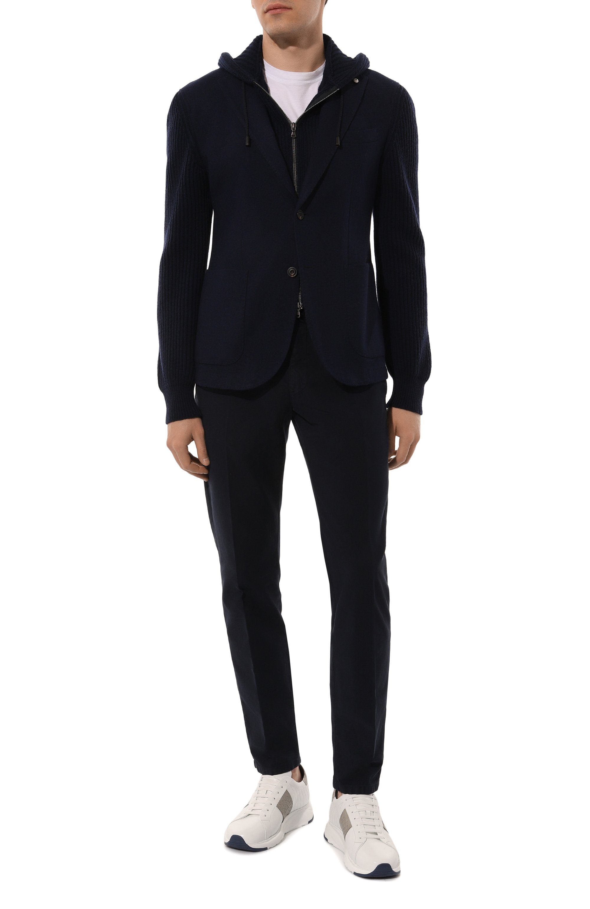 Шерстяной пиджак L.B.M. 1911 темно-синего цвета по цене 97250 руб., арт. 2826/35700, фото 2 Шерстяной пиджак L.B.M. 1911, арт. 2826/35700, фото 2