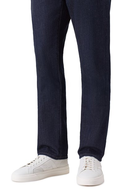 Кожаные кеды gloria SANTONI белого цвета по цене 87950 руб., арт. MBGG22068PNNTIFR, фото 3 Кожаные кеды gloria SANTONI, арт. MBGG22068PNNTIFR, фото 3