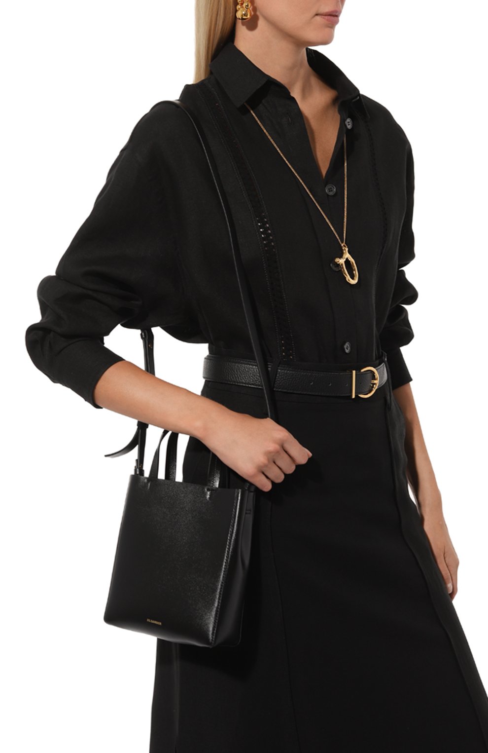 Сумка bond JIL SANDER черного цвета по цене 109500 руб., арт. J07WC0029/P4840, фото 2 Сумка bond JIL SANDER, арт. J07WC0029/P4840, фото 2