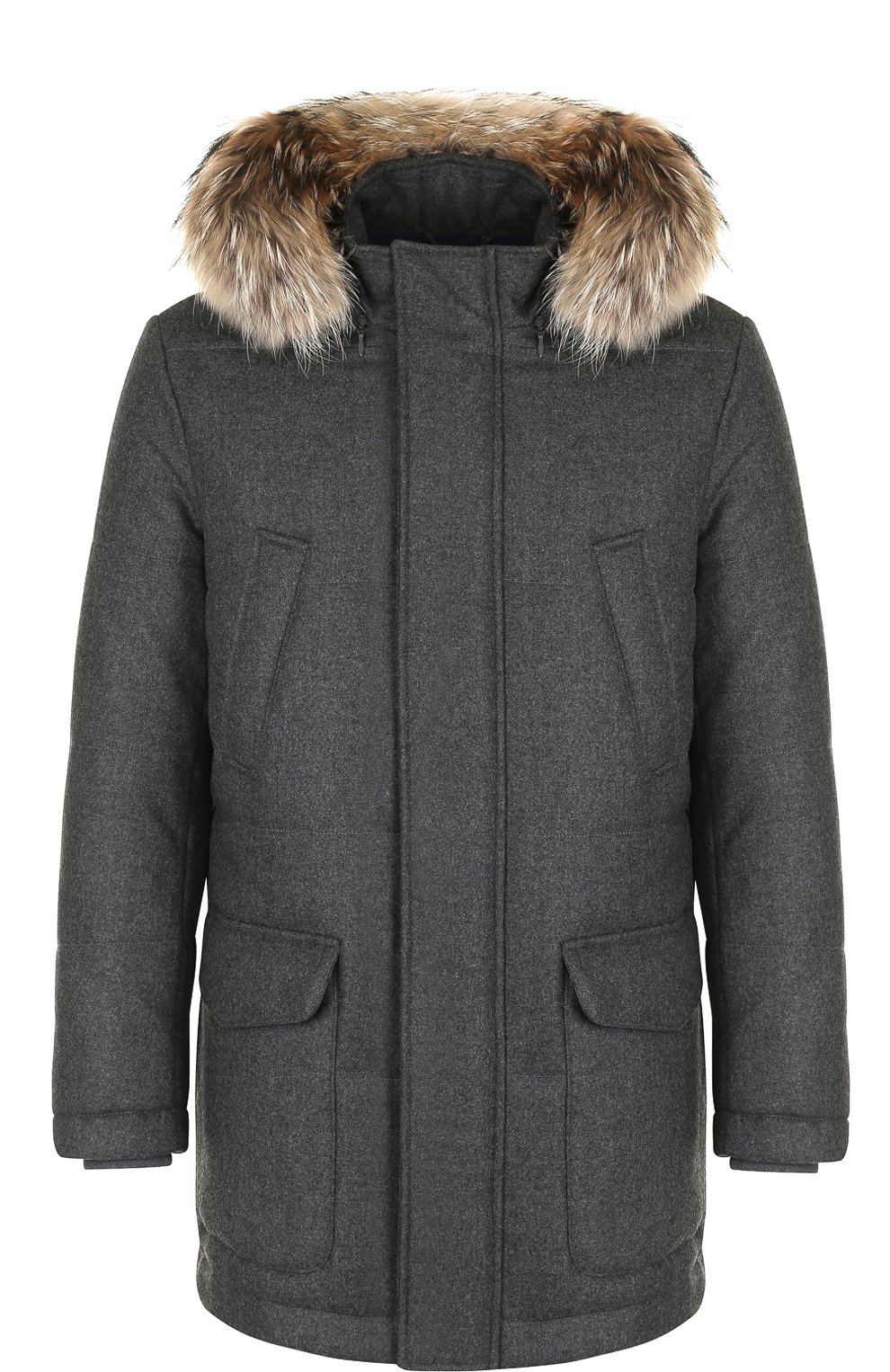 Шерстяная куртка на молнии с меховой отделкой капюшона ELEVENTY PLATINUM, арт. 979SP0198 SP022018, фото 1