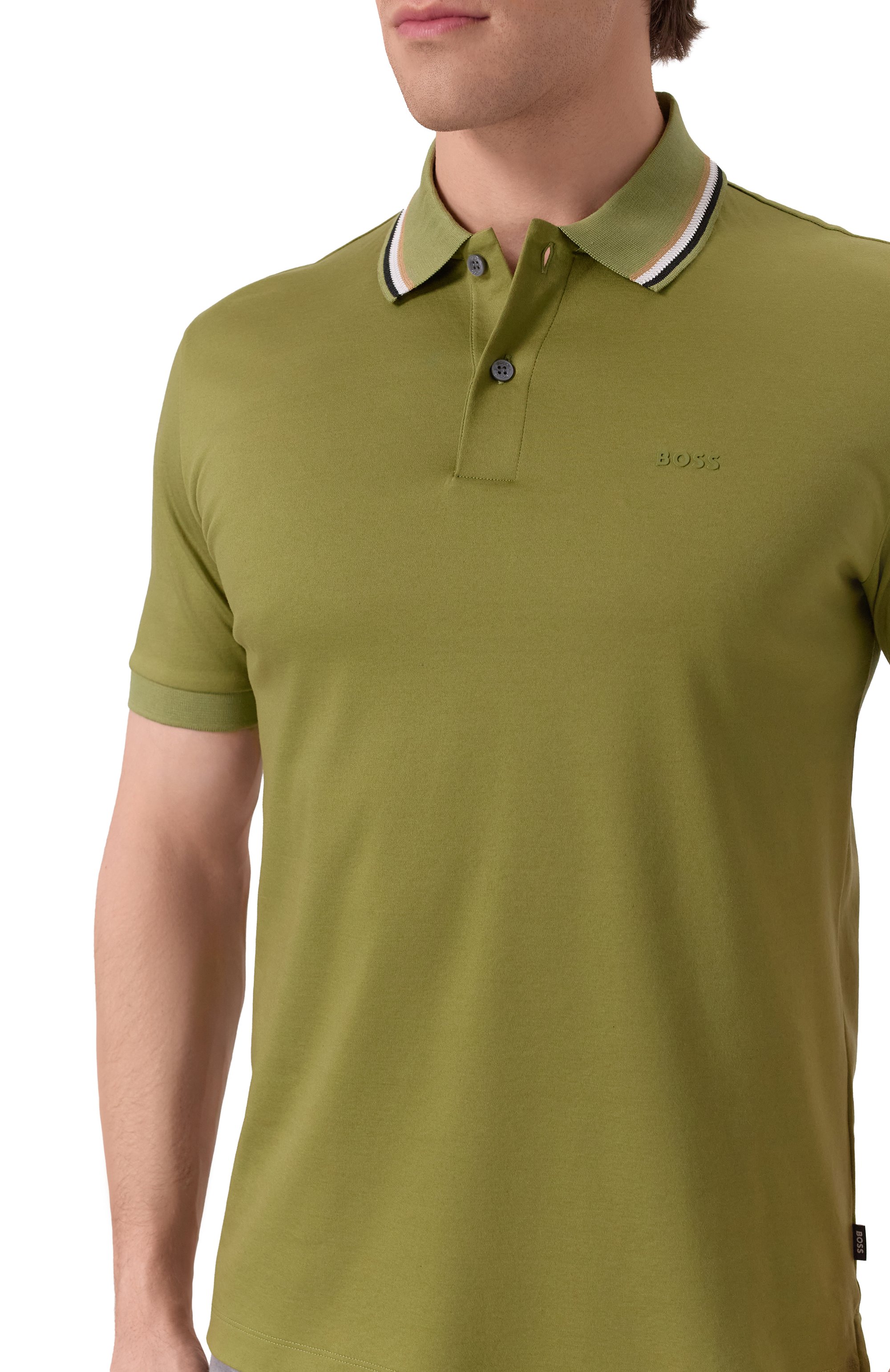 Хлопковое поло BOSS, арт. 50469360, фото 5