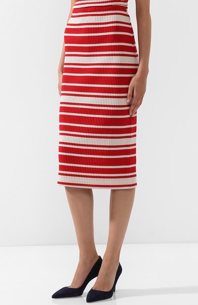 Вязаная юбка-миди в полоску PRADA, арт. 31092-1R1T-F0011, фото 3
