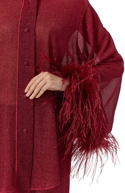 Блузка с отд�елкой перьями OSEREE, арт. LSF213, фото 5