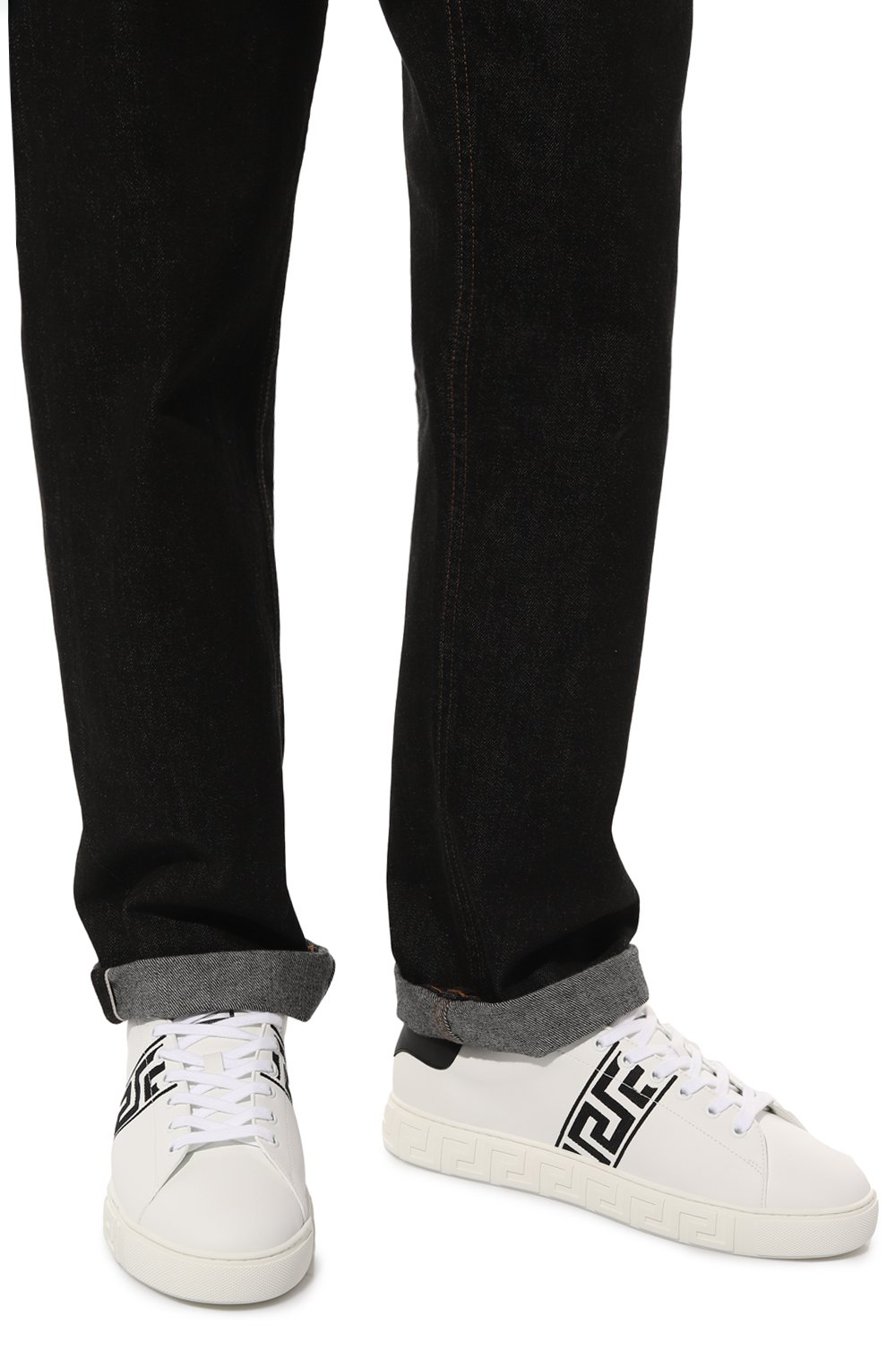 Кеды из экокожи greca VERSACE, арт. 1014460/1A00776, фото 3