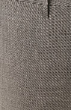 Мужские шерстяные брюки CORNELIANI светло-бежевого цвета, арт. 255B01-2517087 | Фото 6 (Материал сплава: Проставлено; Длина (брюки, джинсы): Стандартные; Драгоценные камни: Проставлено; Материал внешний: Шерсть; Стили: Классический, Кэжуэл; Случай: Формальный, Повседневный)
