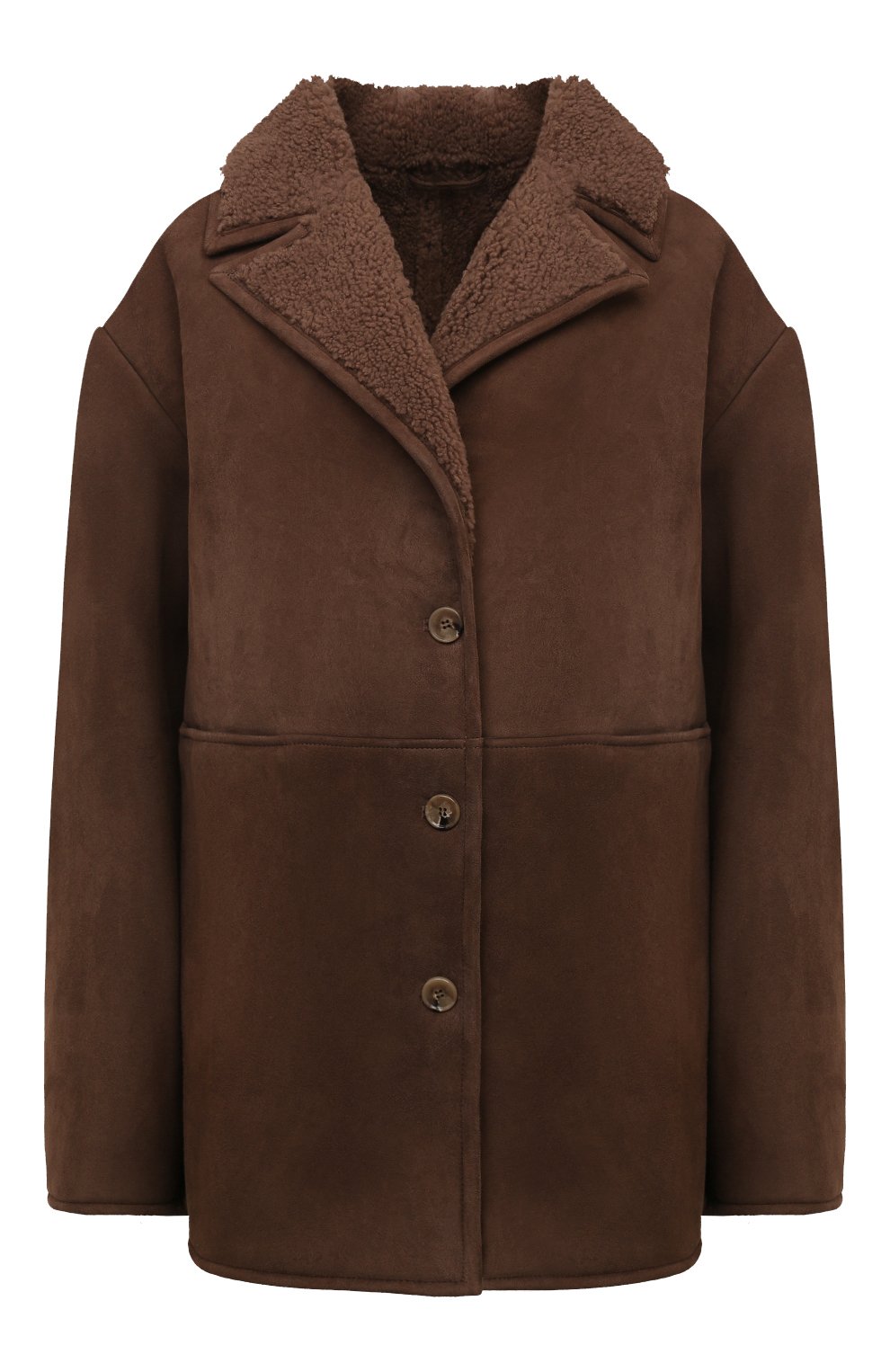 Дубленка из овчины LOULOU DE SAISON коричневого цвета по цене 174000 руб., арт. CIREB0, фото 1 Дубленка из овчины LOULOU DE SAISON, арт. CIREB0, фото 1